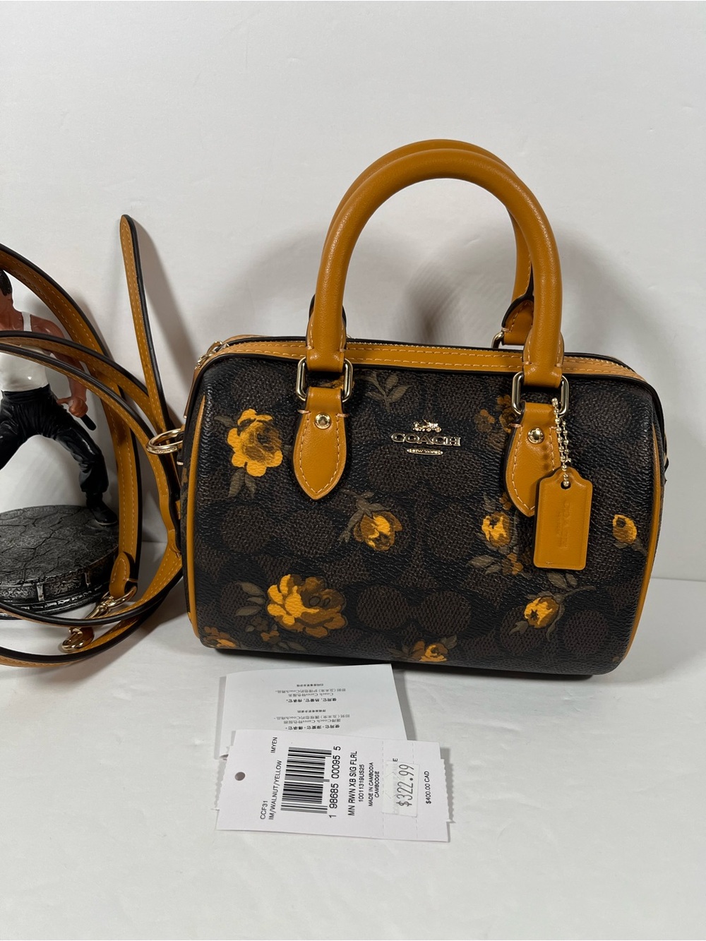 Coach Mini Rowan Crossbody Bag In Signature Canvas With Floral Print NWT